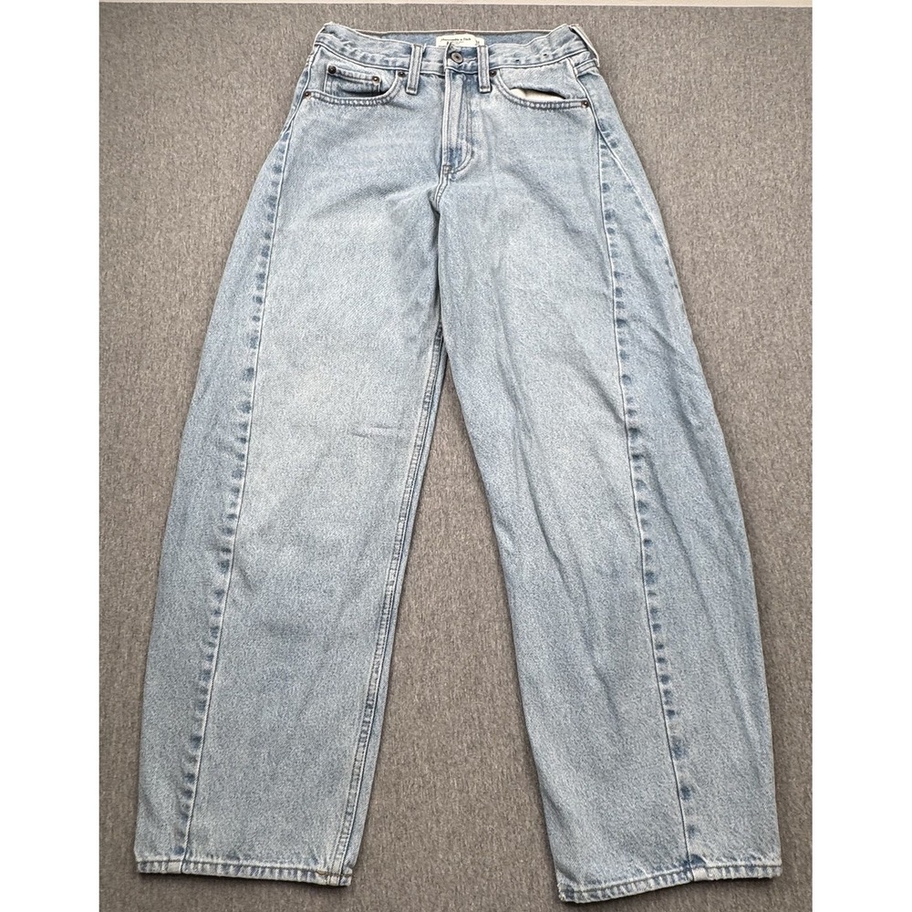 Abercrombie & Fitch The Barrel Jean Women's Sz 24L Fit 26x29 Mid Rise Curve Love